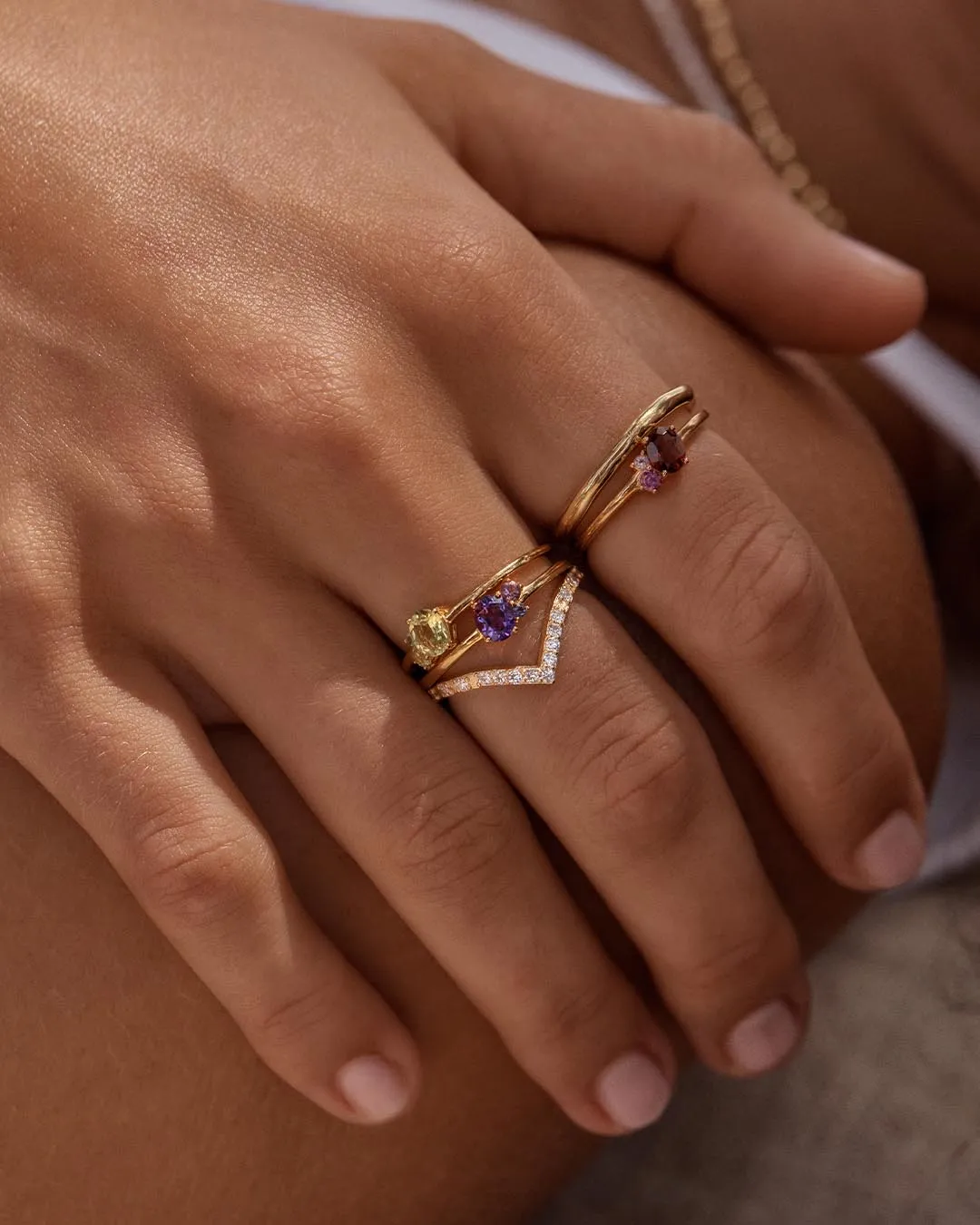 18k Gold Vermeil Kindred Birthstone Ring - January