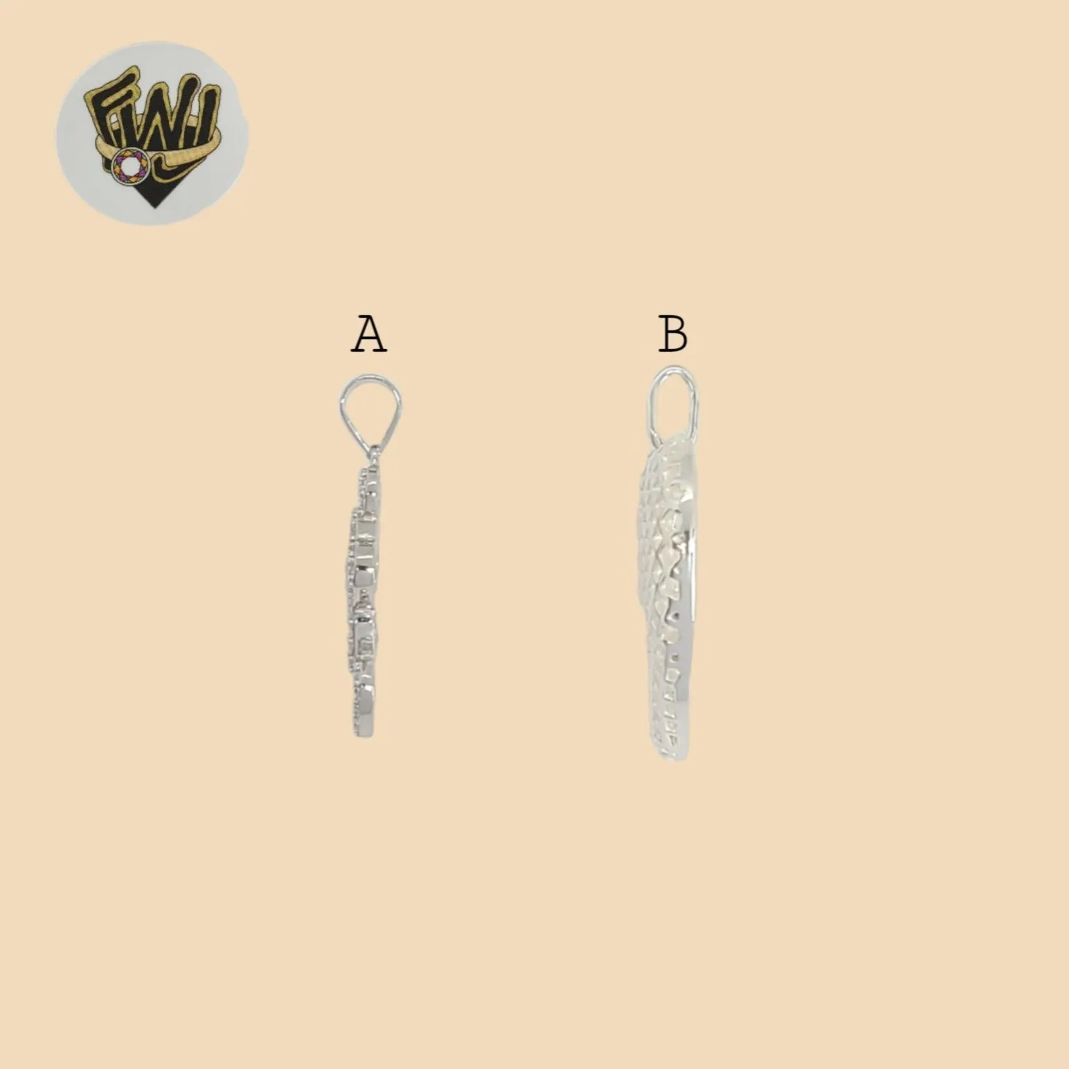 (2-1302-1) 925 Sterling Silver - Heart Pendants.