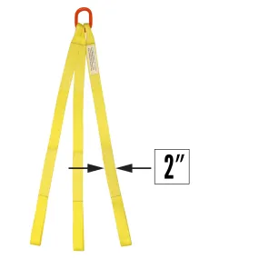 2"x5' (1 ply) Triple Leg Nylon Sling w/ Master Link & Sewn Loop