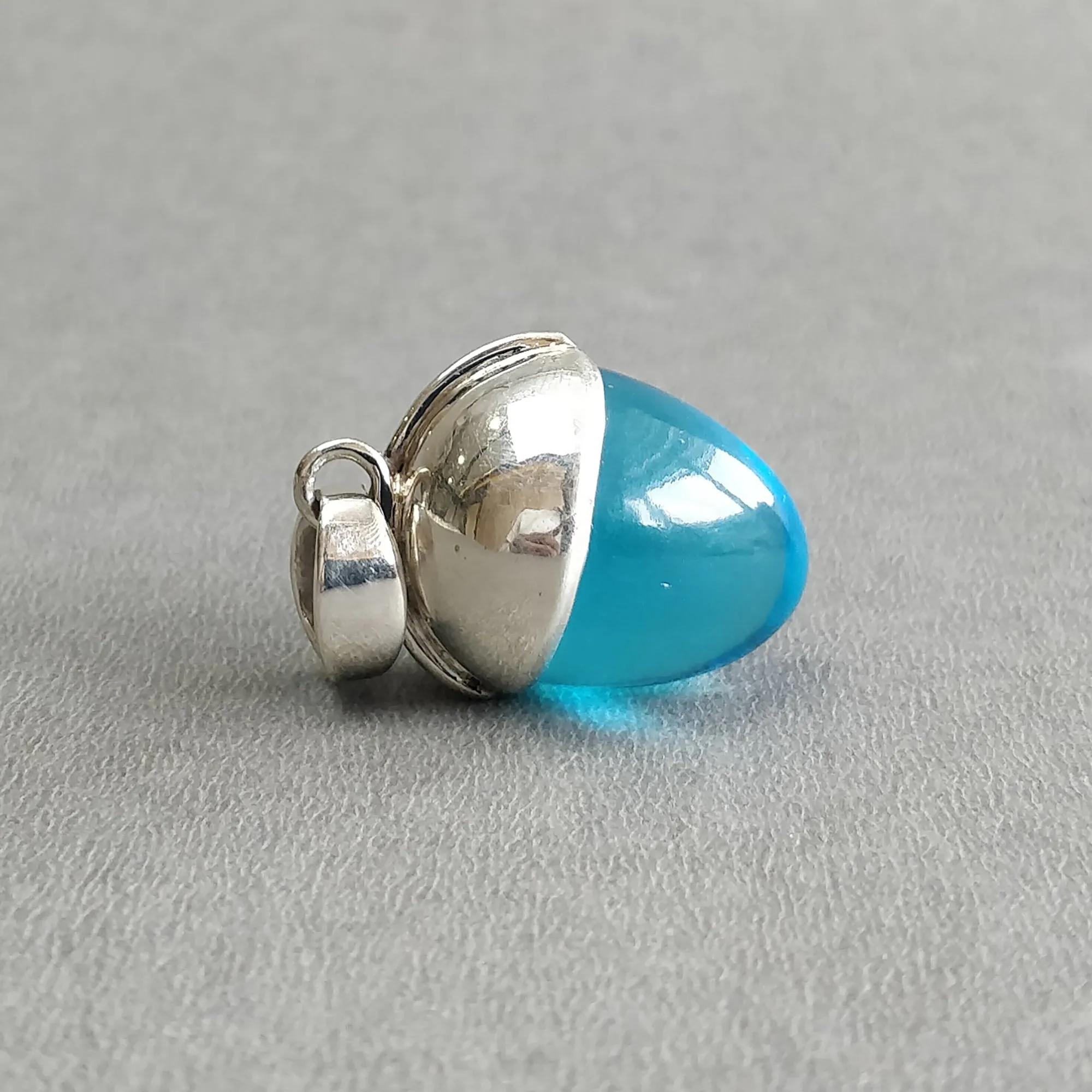 925 Sterling Silver With Rhinestone Pendant : 15.50gms(Approx) Fashion XL Size Bullet Pendant 1.5" Gift For Her