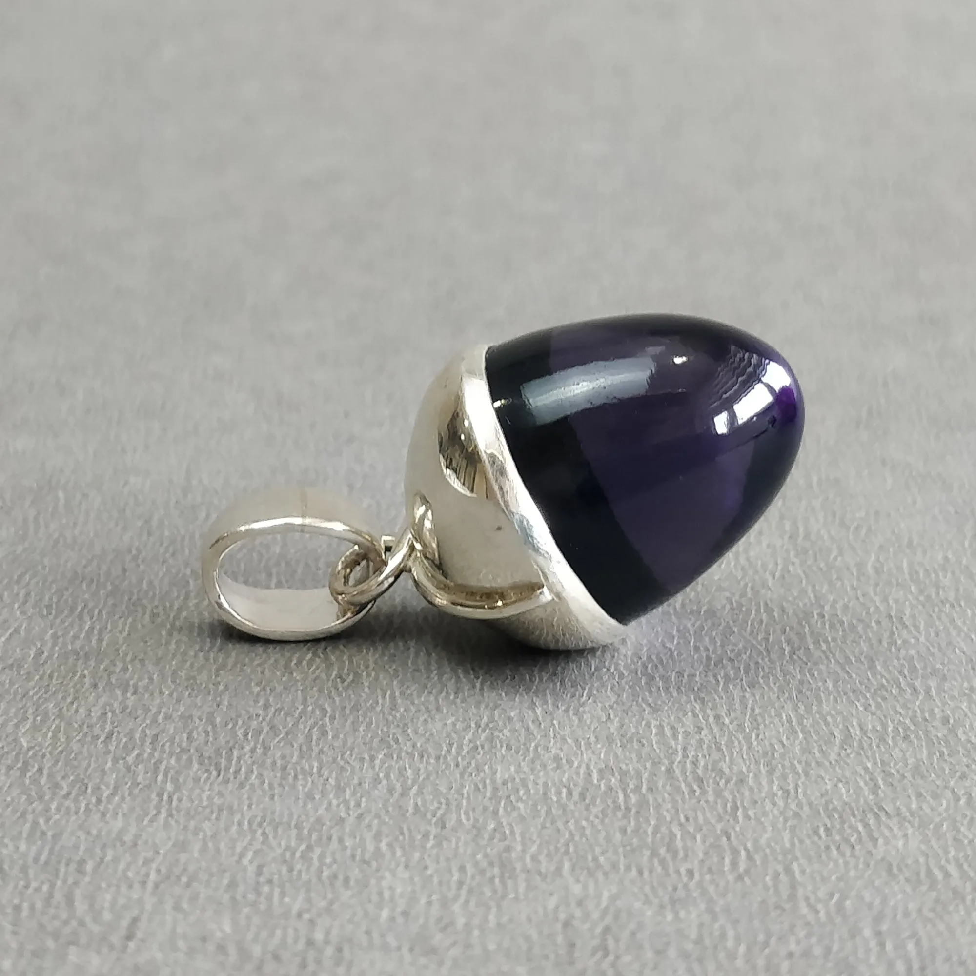 925 Sterling Silver With Rhinestone Pendant : 15.50gms(Approx) Fashion XL Size Bullet Pendant 1.5" Gift For Her