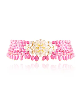 Aayat Polki And Diamond Bead Choker