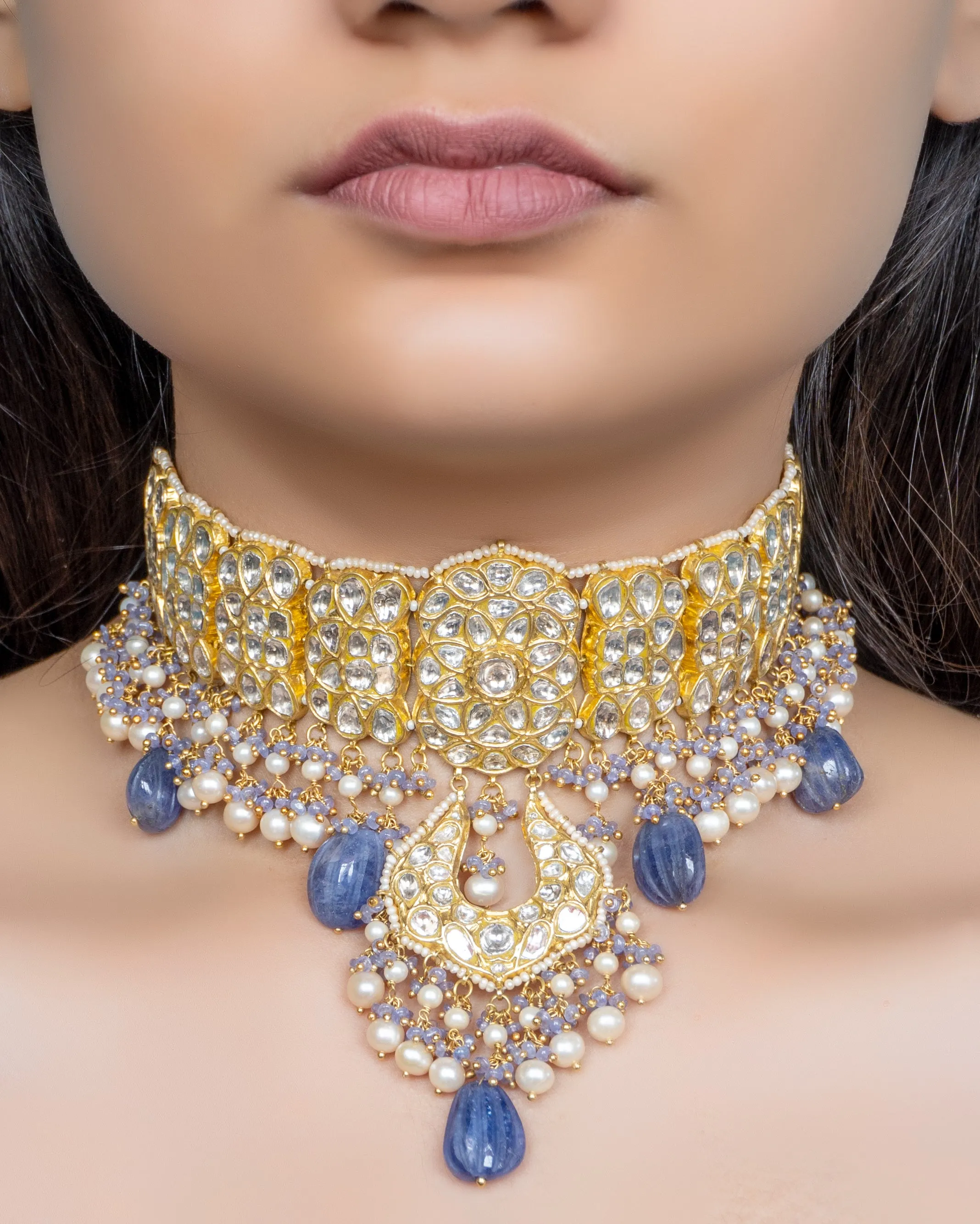 Aliza Choker And Kamath Chandbalis Polki Set