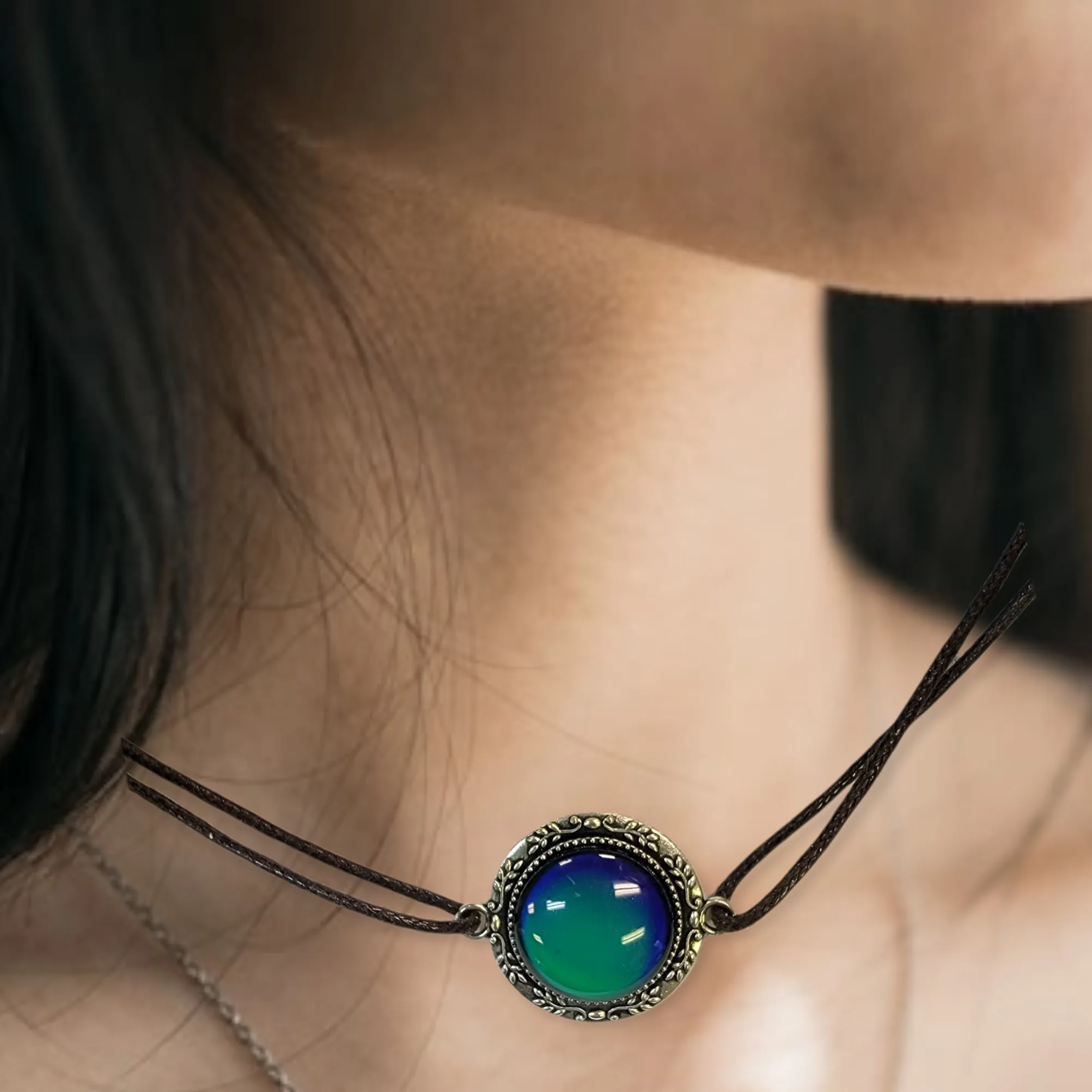 Bohemian Mood Bead Choker Necklace
