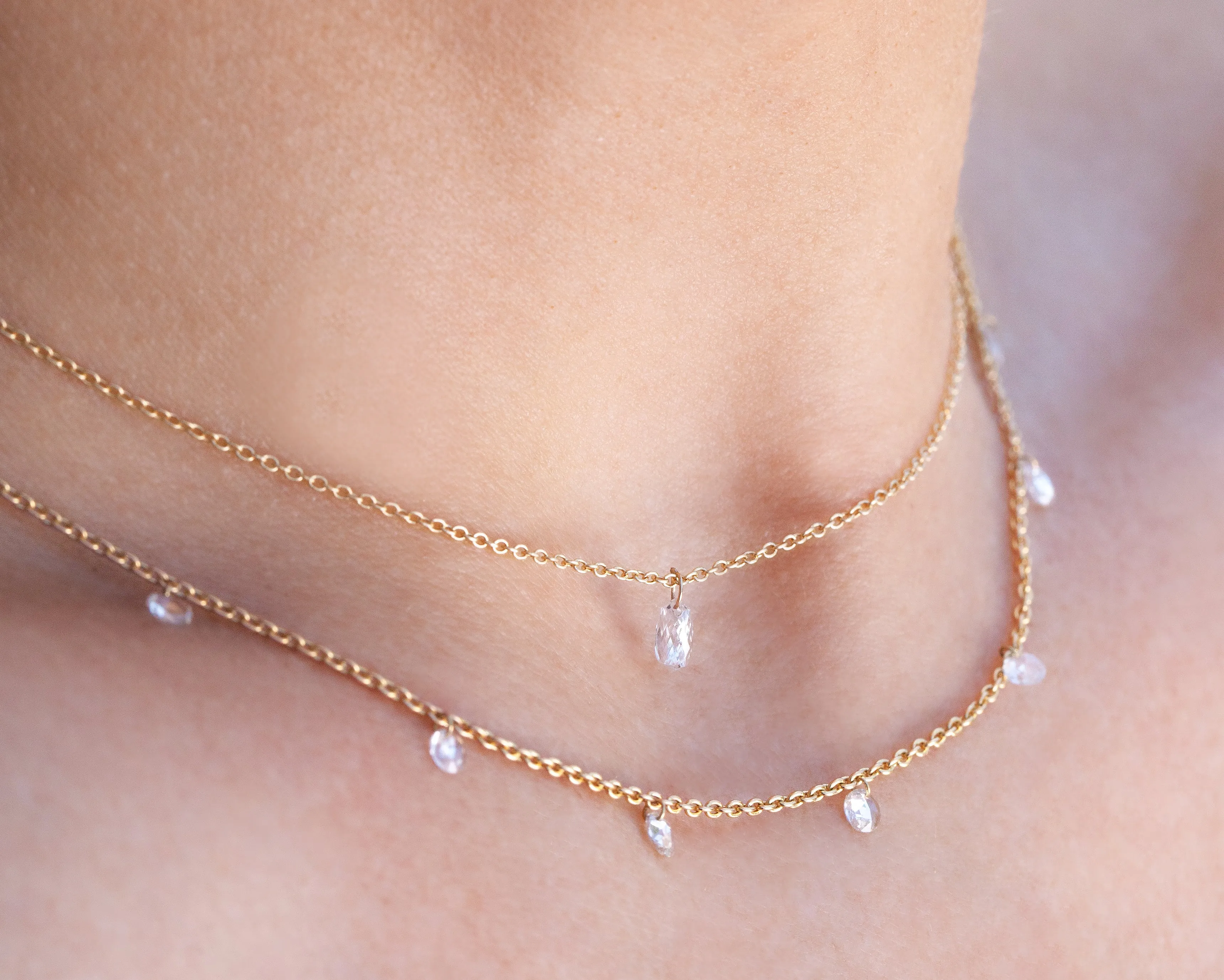 Briolette Diamond Choker (Ready to Ship)