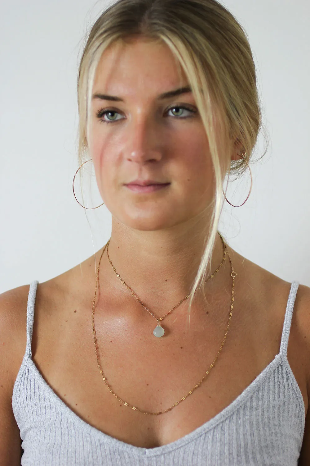 Choker Wrap Gemstone Necklace - Chalcedony