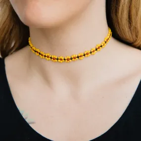 Daisy Floral Choker in Yellow