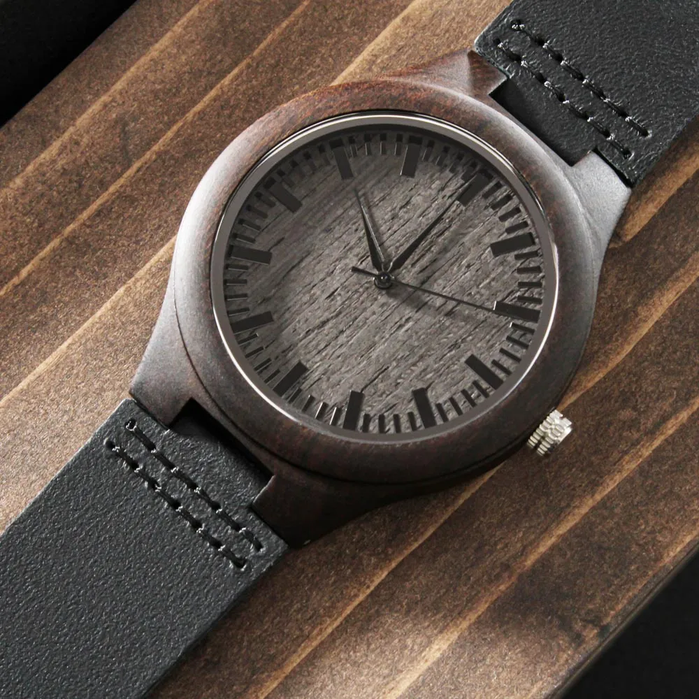 Father of the Bride Gift from Daughter, Thank You For Walking By My Side, Engraved Wooden Watch