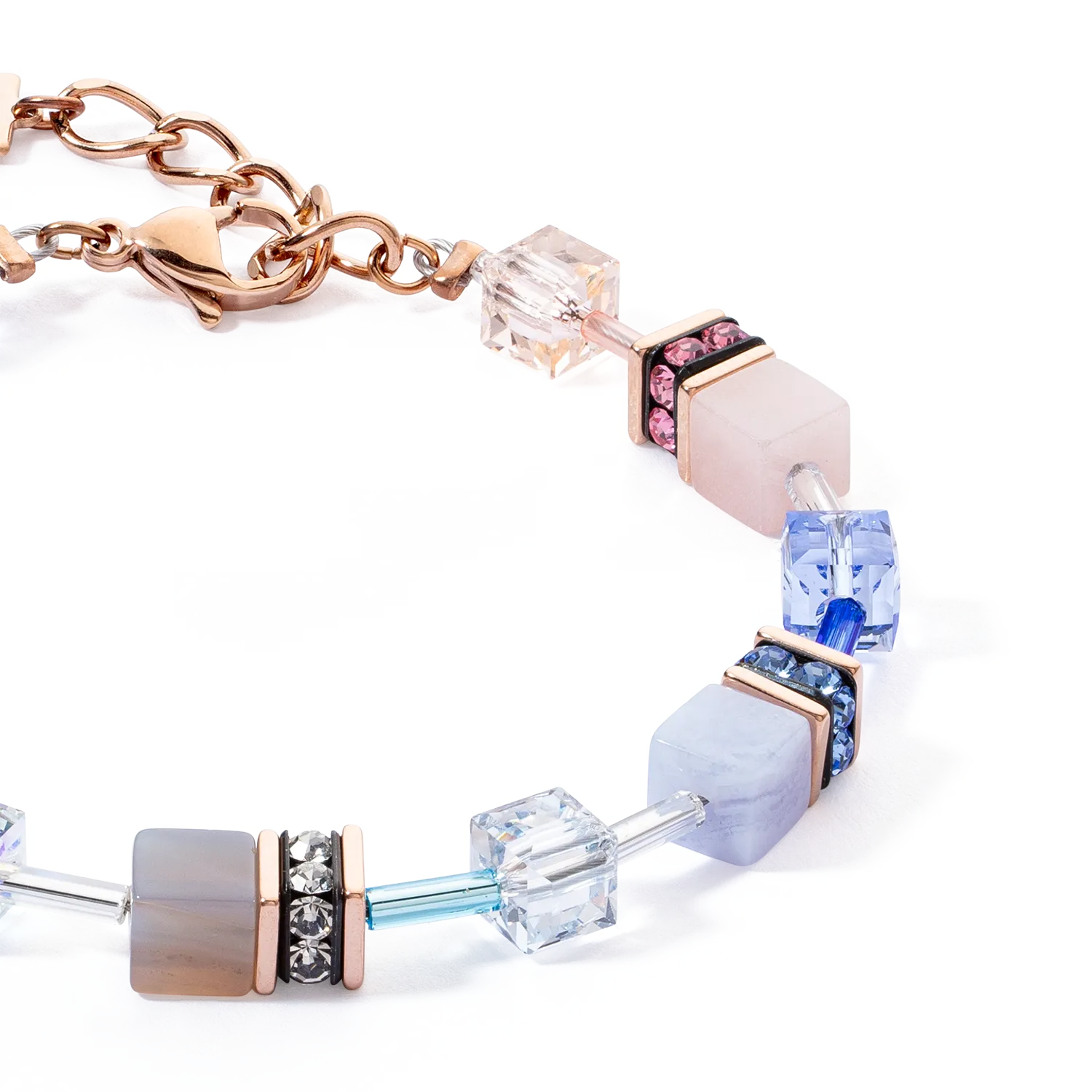 GeoCUBE® Iconic Precious bracelet light blue-beige