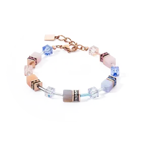 GeoCUBE® Iconic Precious bracelet light blue-beige