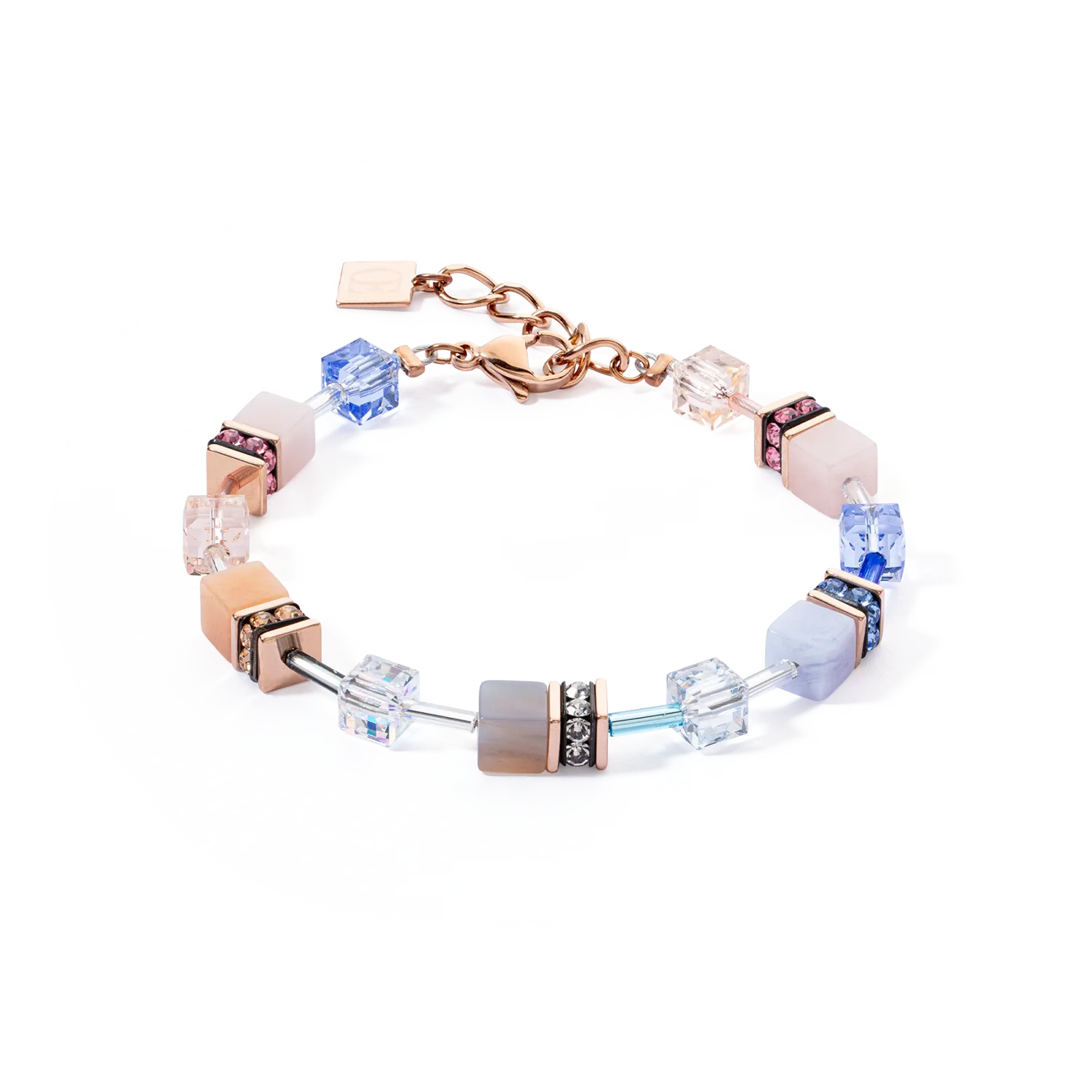 GeoCUBE® Iconic Precious bracelet light blue-beige