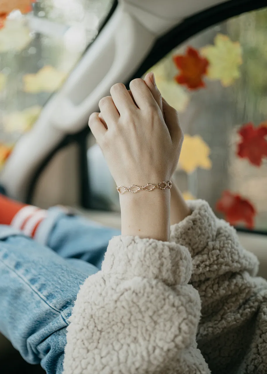 Hope You Dance 14K Gold and Silver Bracelet