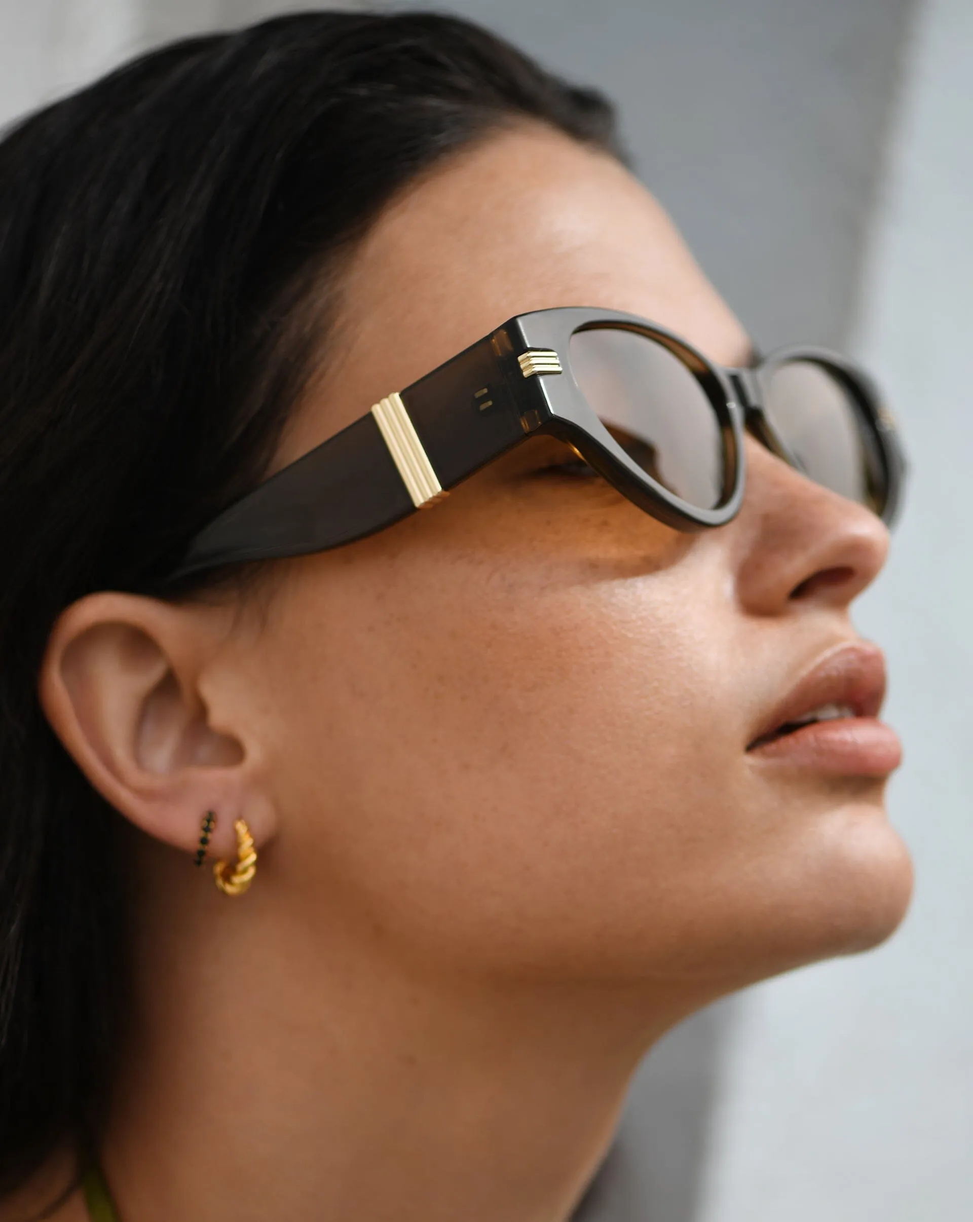 Le Specs Scorpius Ridge Cat-Eye Sunglasses | Olive