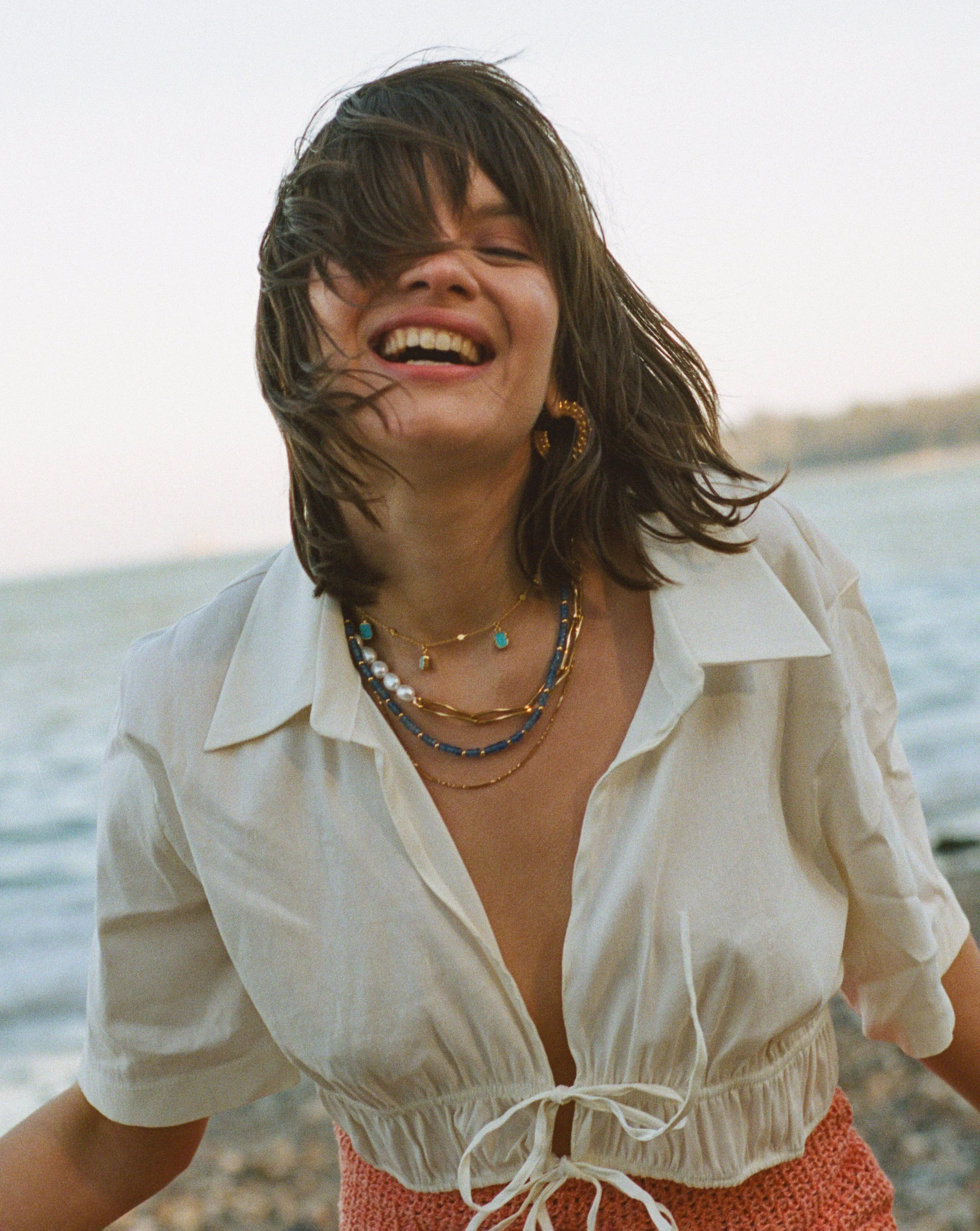 Lena Charm Choker | 18ct Gold Plated Vermeil/Turquoise