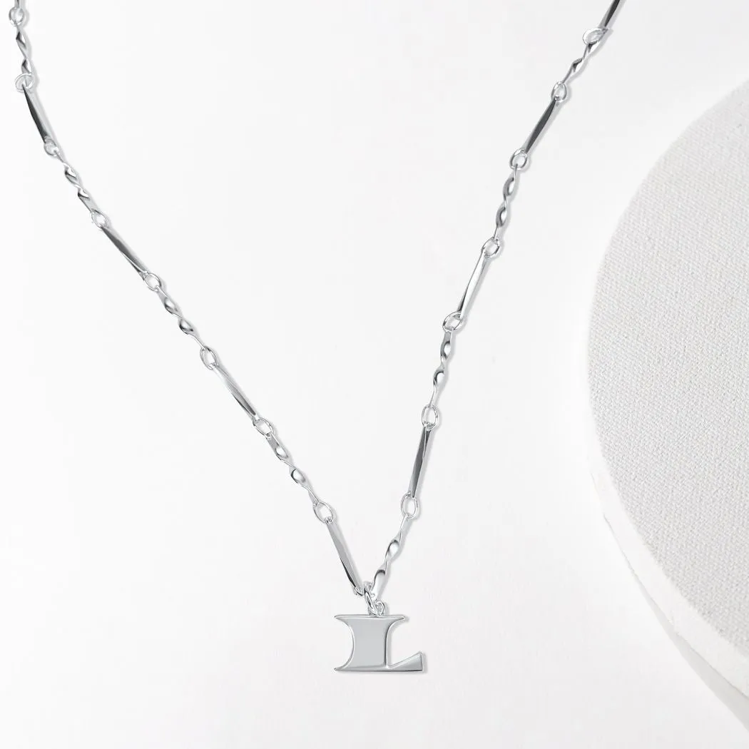 Letter Necklace (L) - Silver