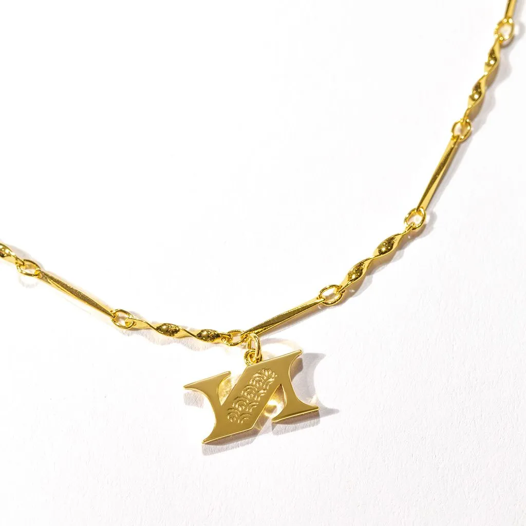 Letter Necklace (N) - Gold
