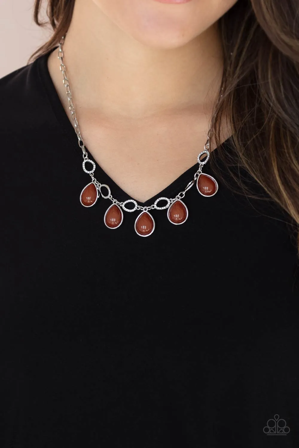 Majestically Mystic - Brown Paparazzi Necklace