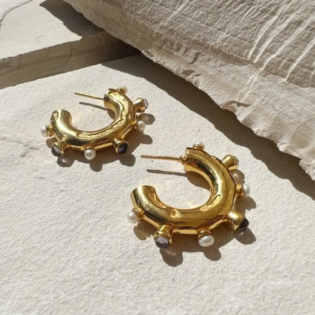Malie Chunky Gold Hoop Huggies