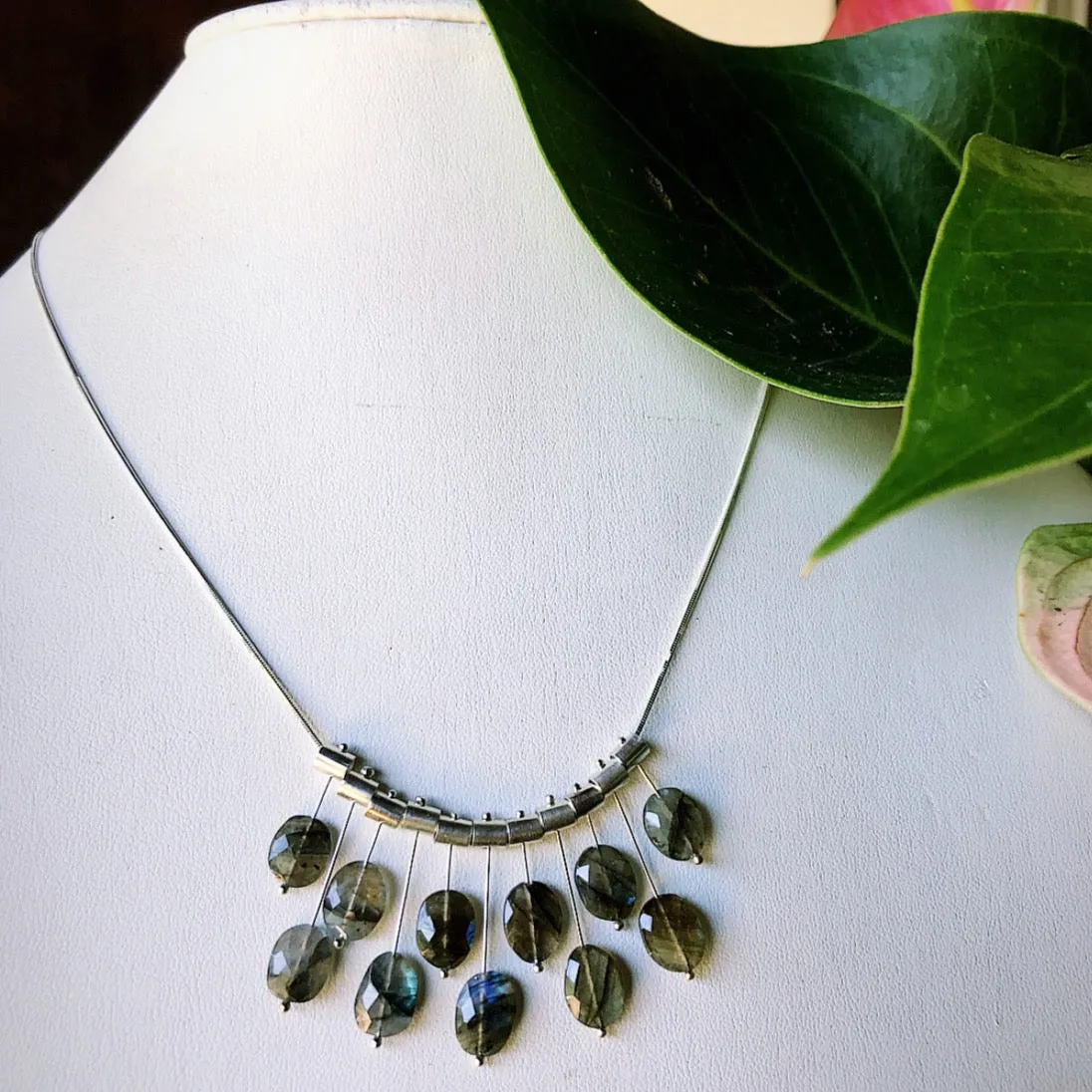Multi Pivot labradorite necklace