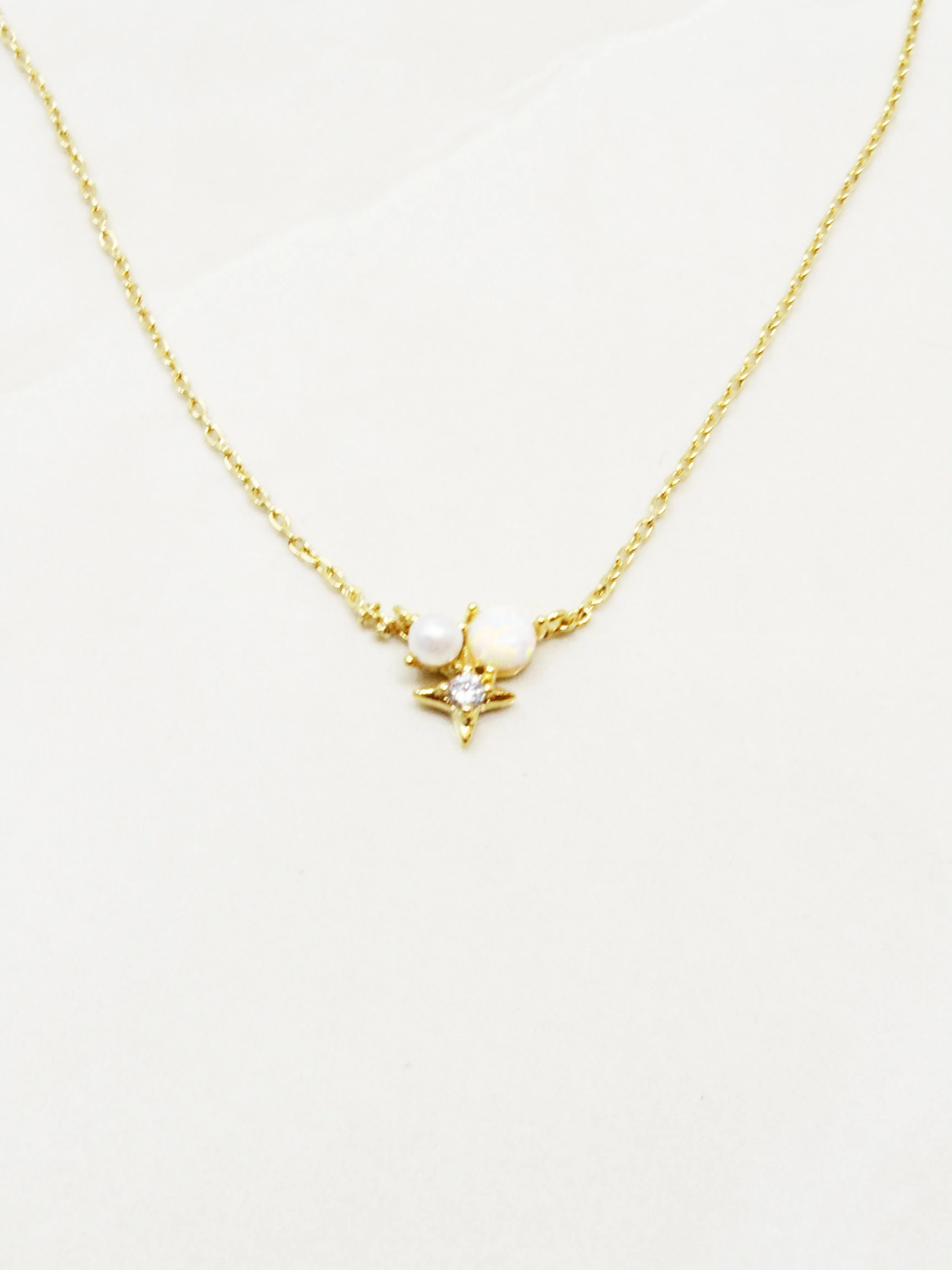 Opal & Pearl Duet Necklace