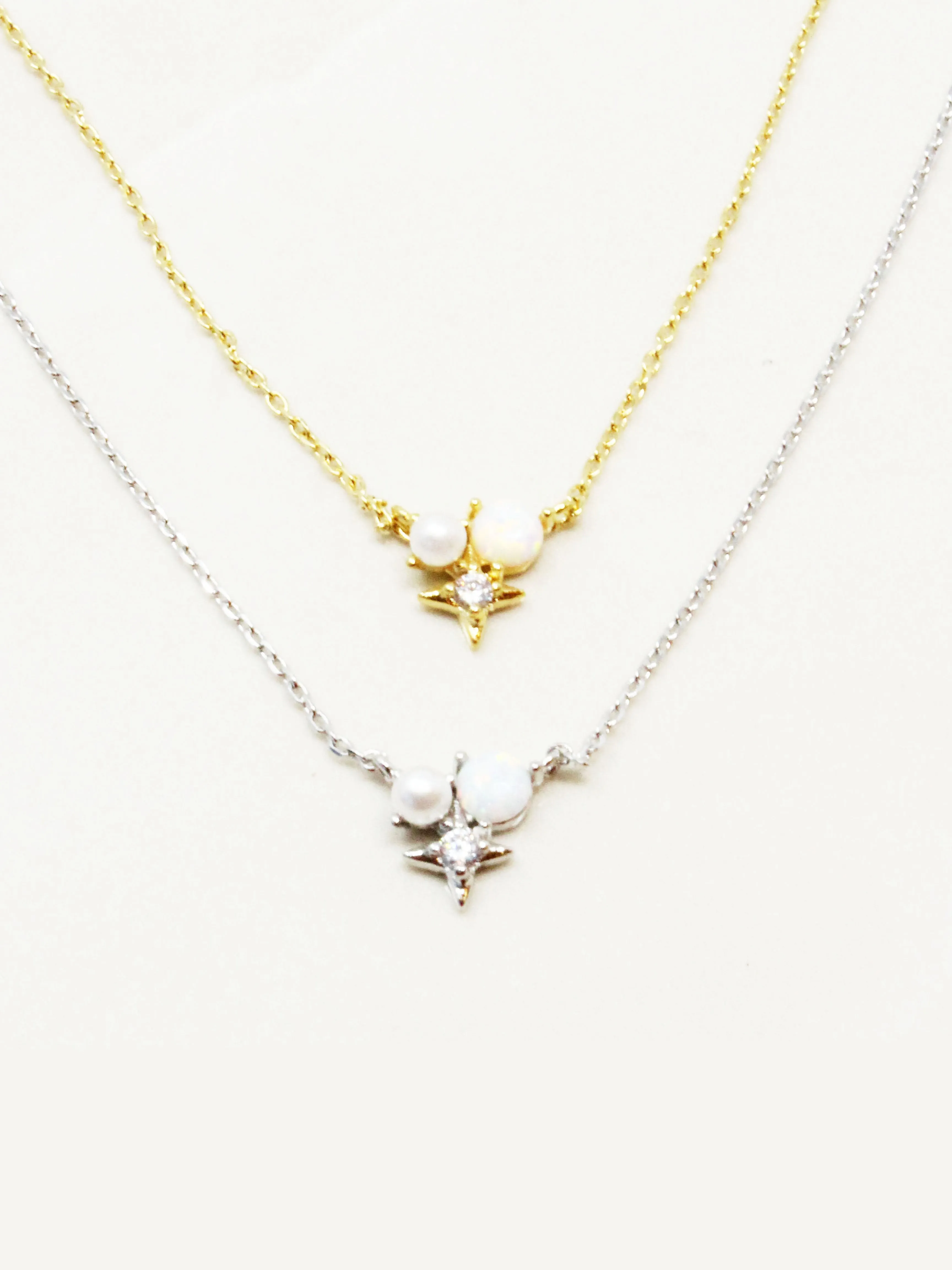 Opal & Pearl Duet Necklace