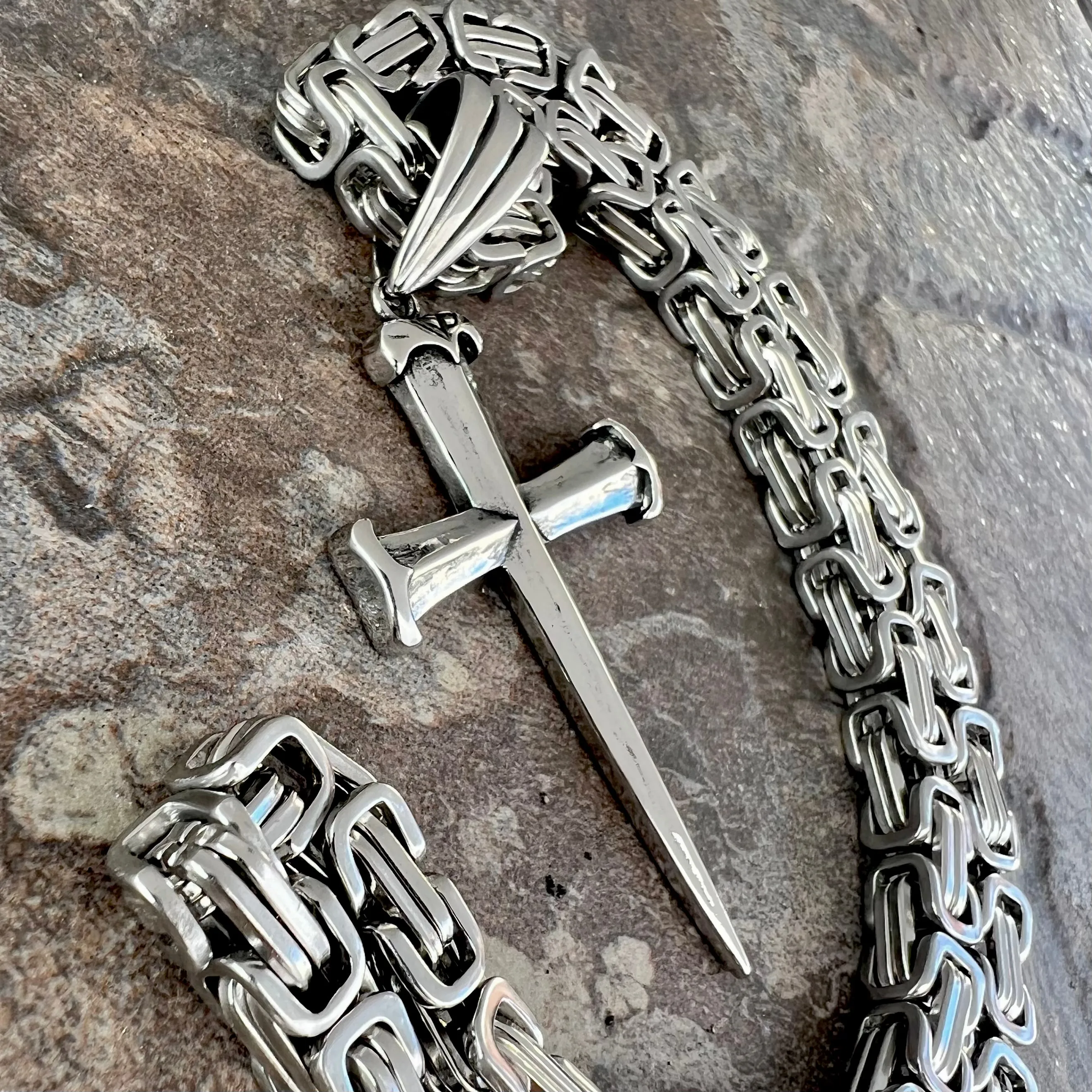 Sanity's Spike Cross Pendant - Necklace (730)