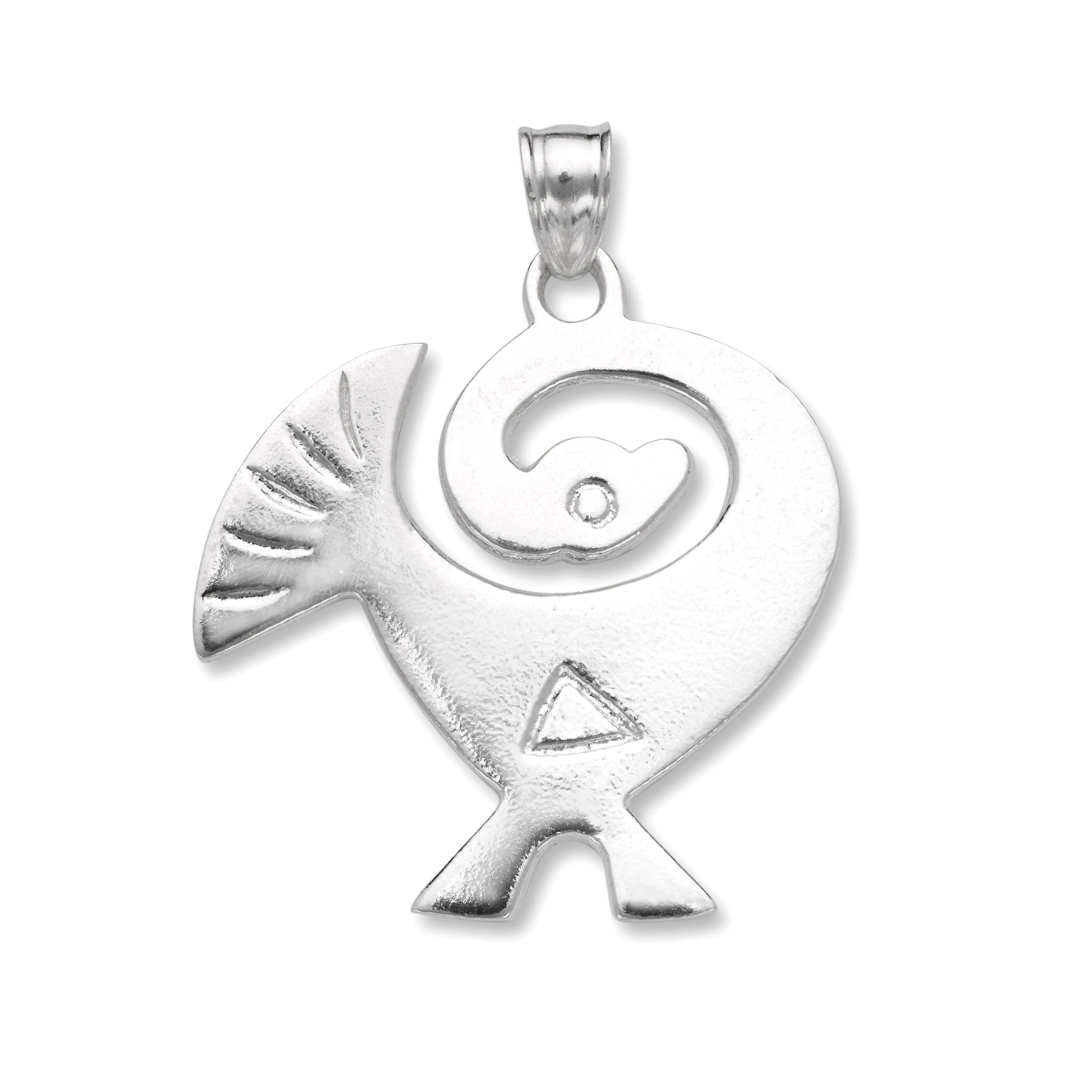 Sankofa Birds .925 Sterling Silver Pendant Necklace