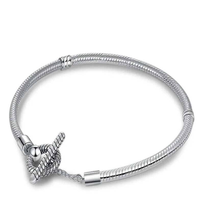 Sporty Sterling Silver Charm Bracelet For Women