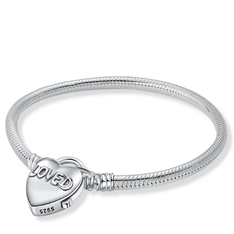 Sporty Sterling Silver Charm Bracelet For Women