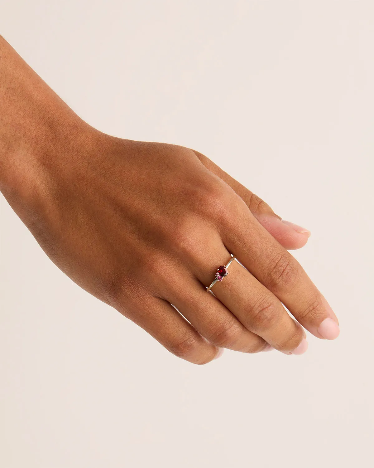 Sterling Silver Kindred Birthstone Ring - January