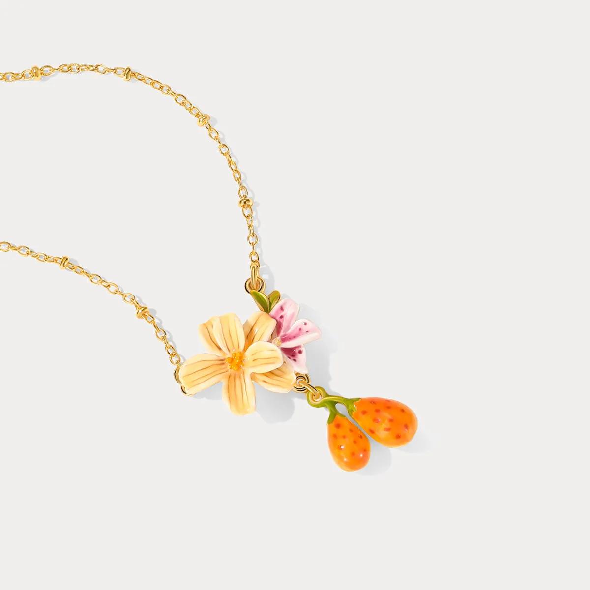 Sweet Pear Flower Necklace