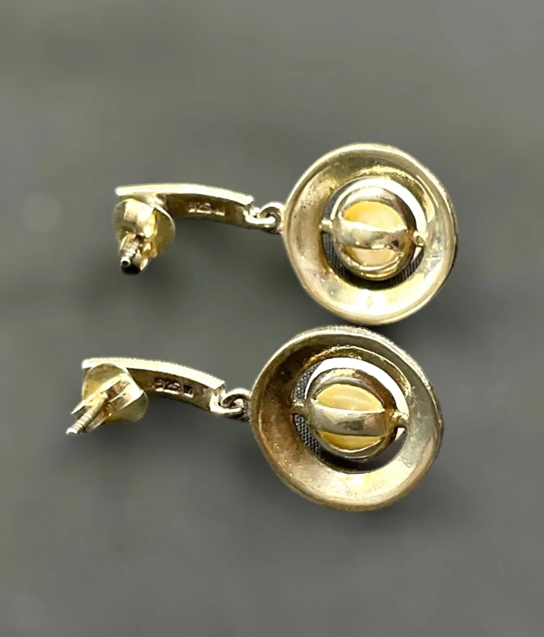 The Ambara Silver Marcasite Cocktail Earrings