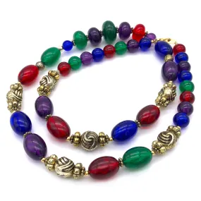 【USA輸入】ヴィンテージ マルチカラー ビーズ ネックレス/Vintage Multi Colored Beads Necklace