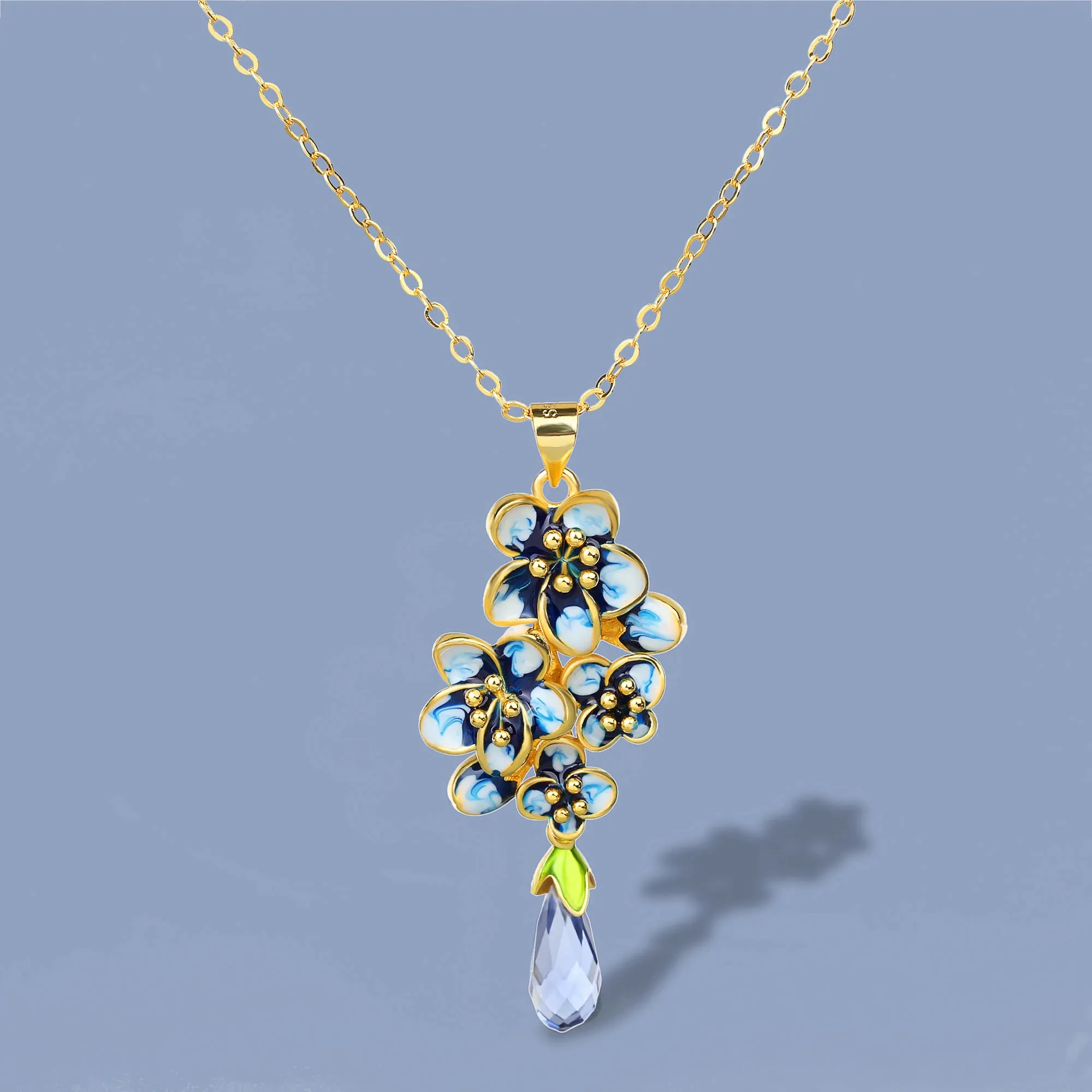 Women's Pendant Golden Flower Pendant (Artificial Gold Plated))