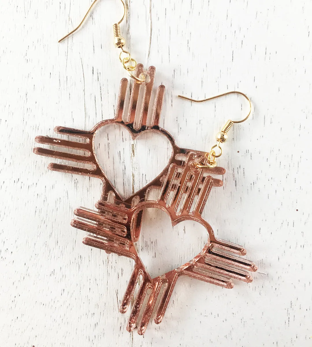 Zia Heart Earrings 2 ~ Pick Your Color